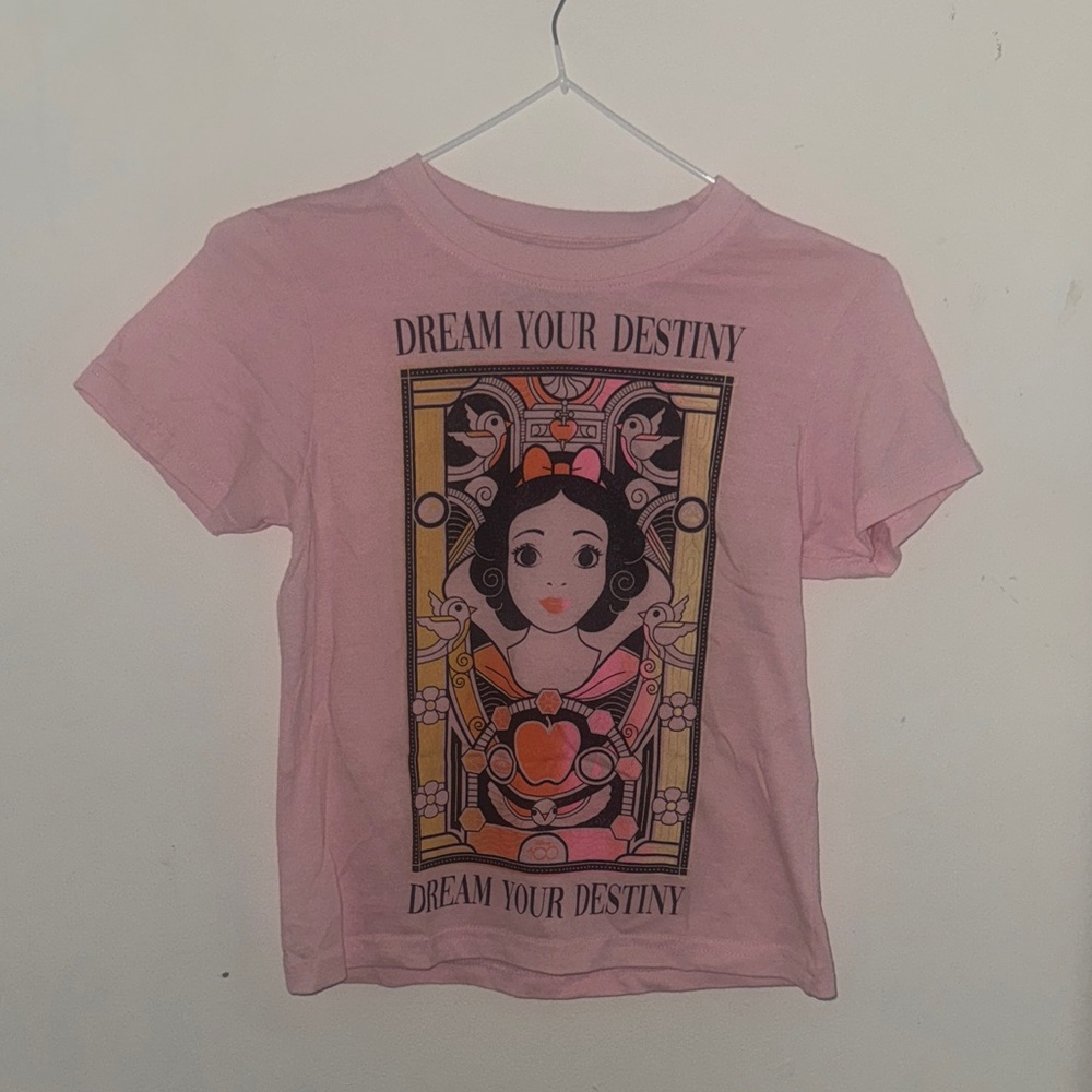 Disney Light Pink Kids Tee with Graphic Design